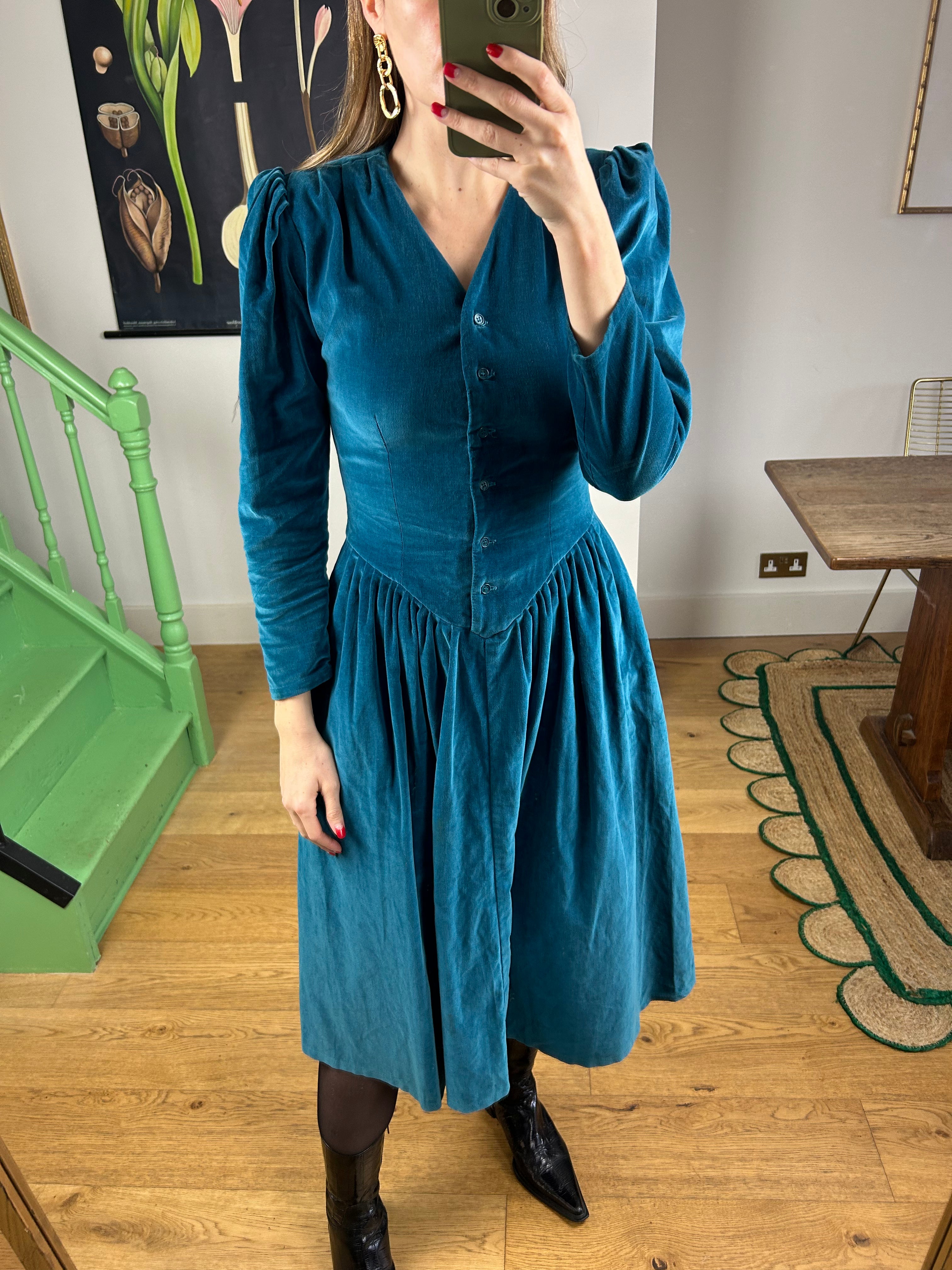 Cotton velvet dress sale