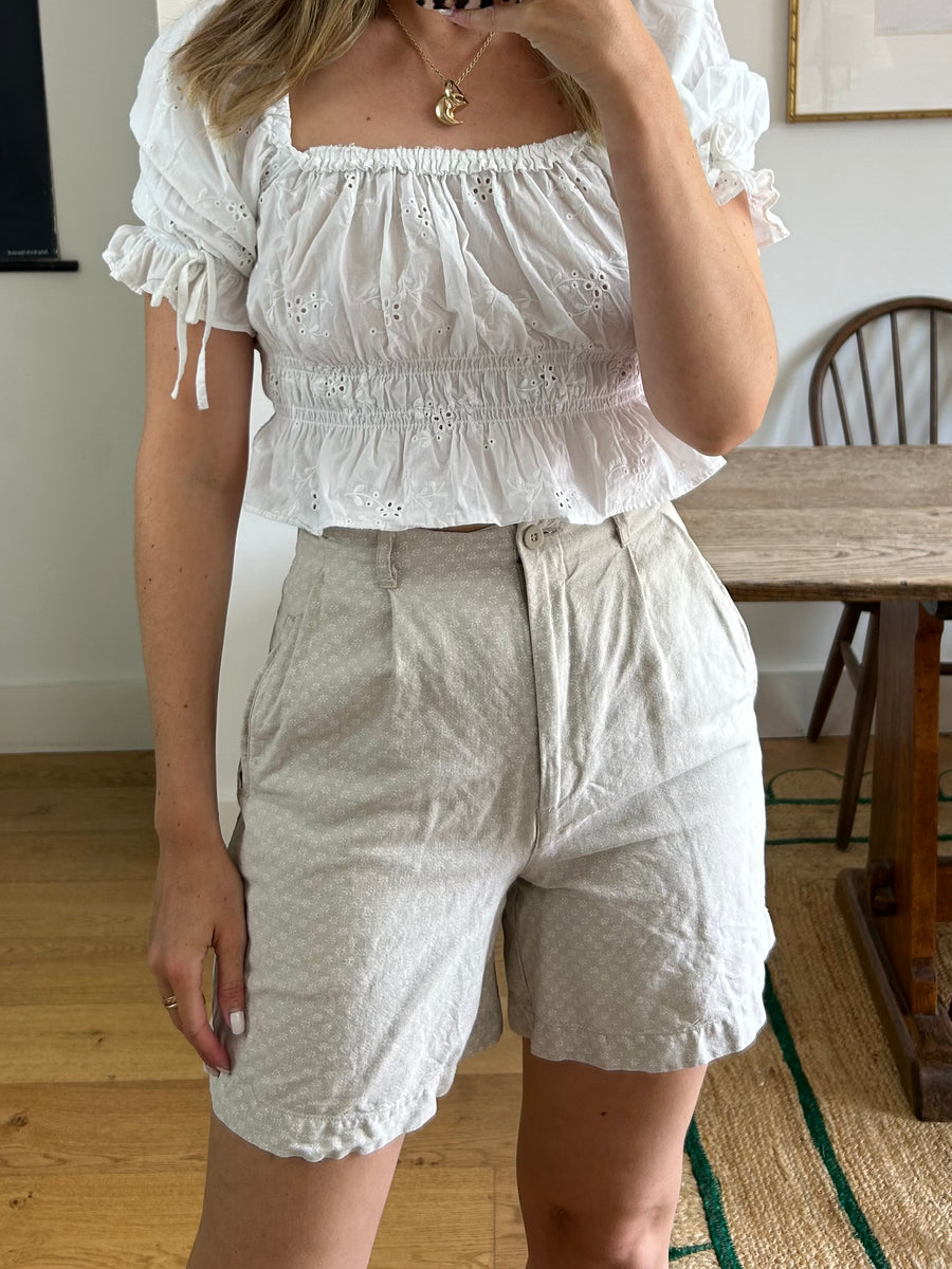 Floral Linen Shorts - UK 6