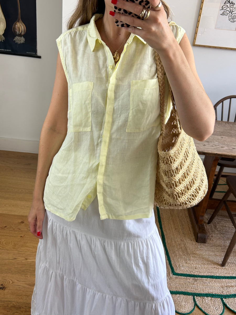 Yellow Linen Shirt - XL