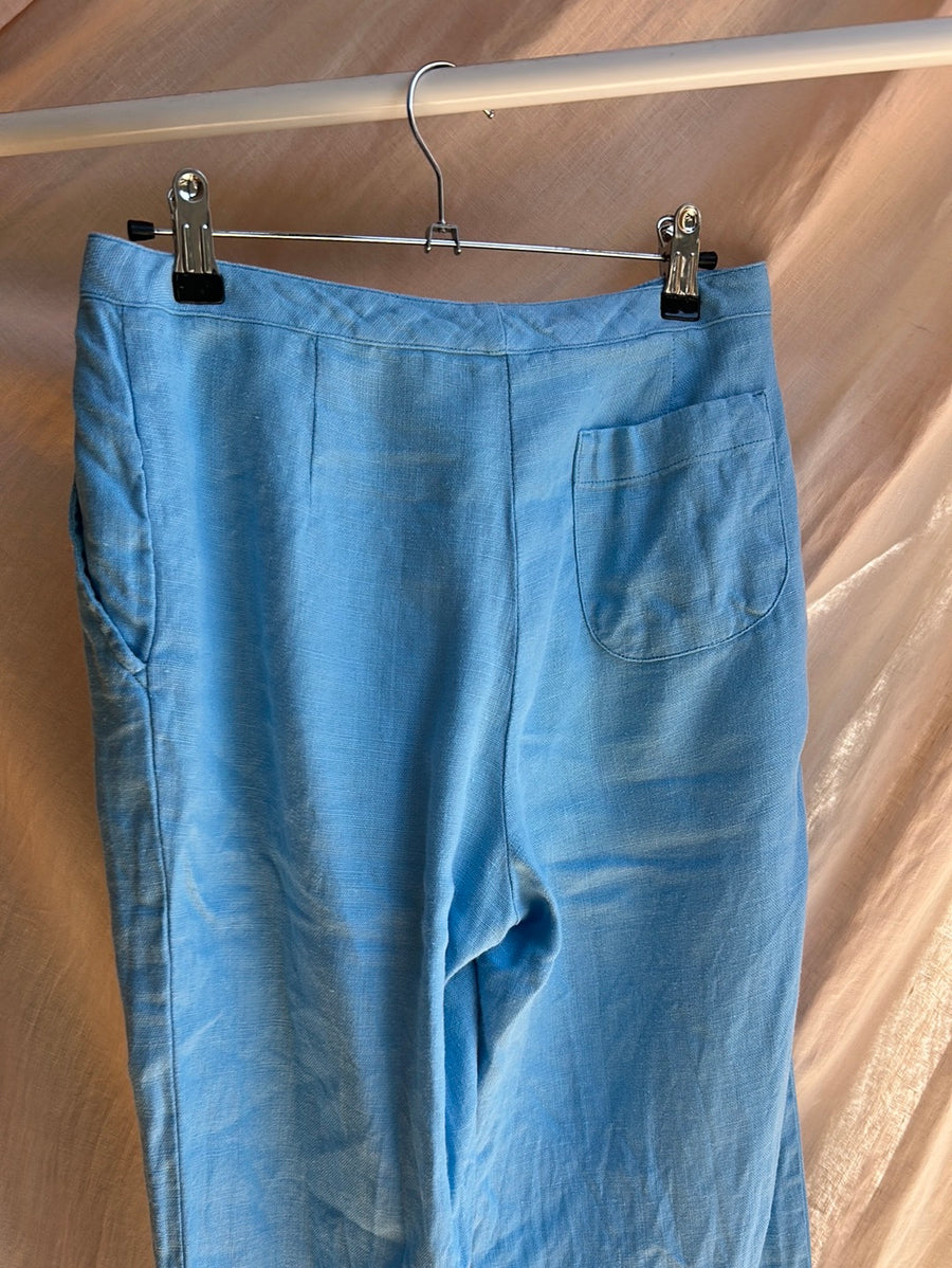 Blue Linen Trousers - UK 8