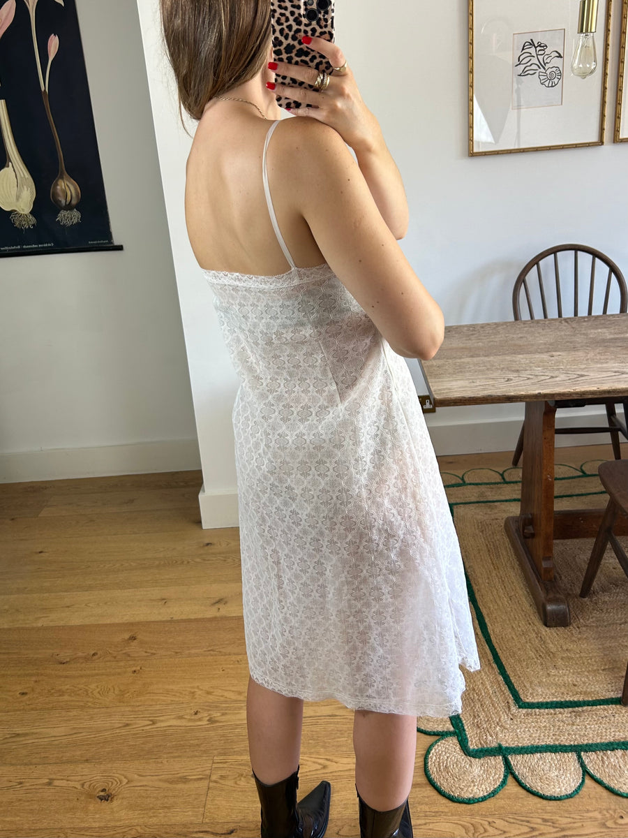 White Lace Dress - UK 12