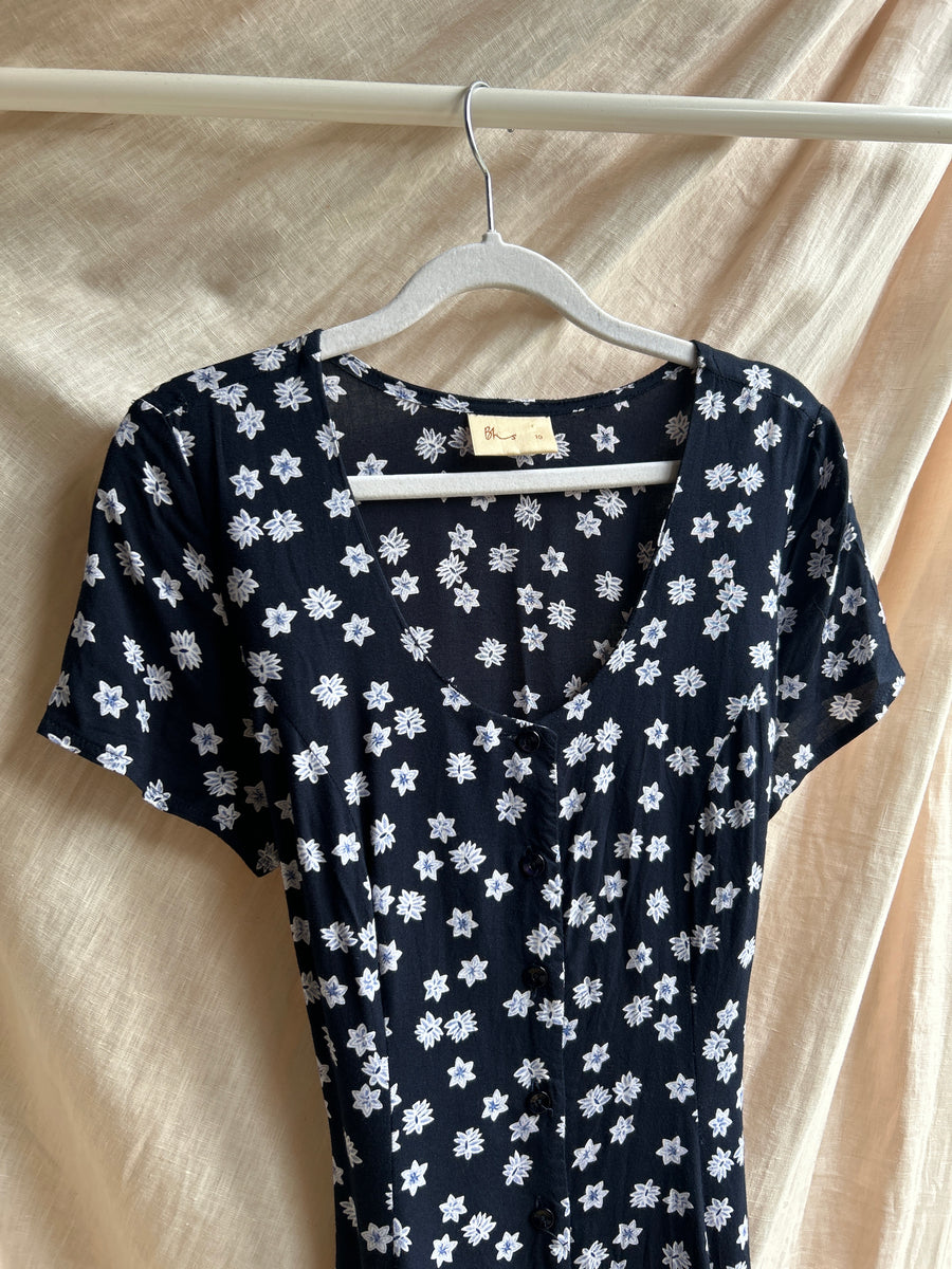 Floral Button-Down Dress - UK 10