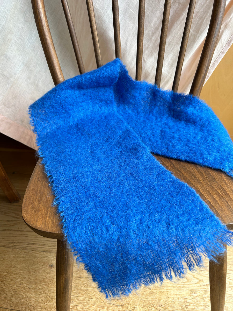 Blue Mohair Scarf