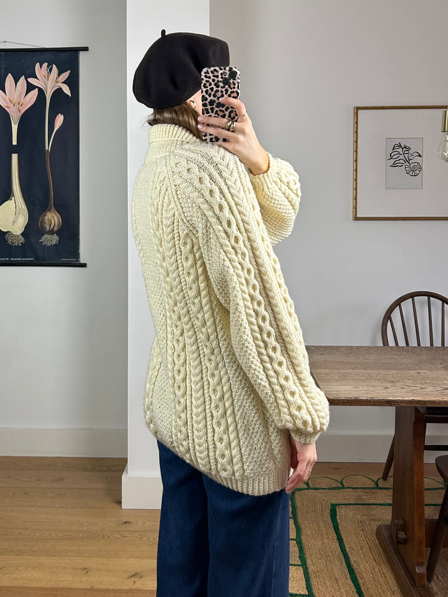 Cable Knit Cardigan -S/M