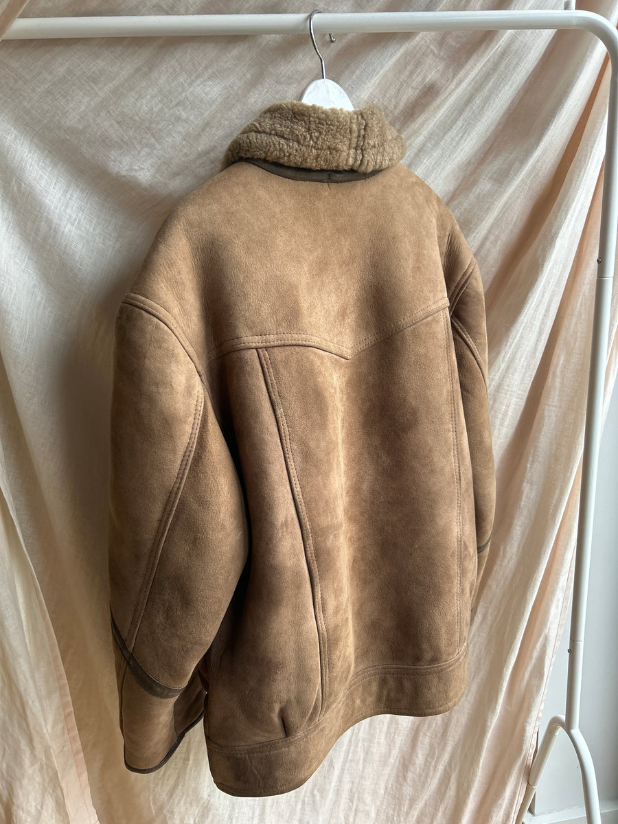 Shearling Aviator Jacket - M