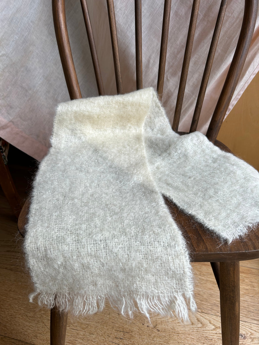 Cream Mohair Scarf