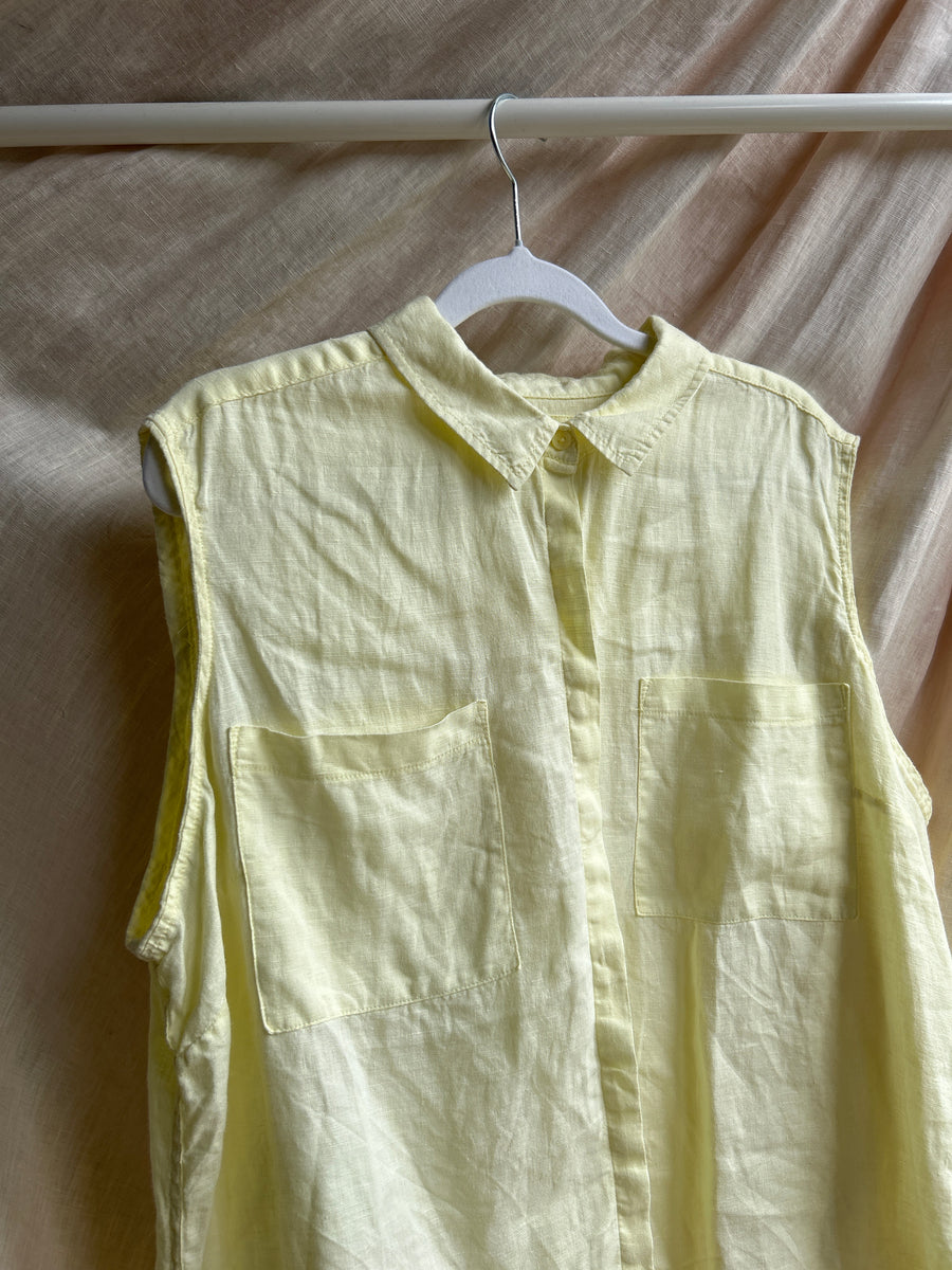 Yellow Linen Shirt - XL