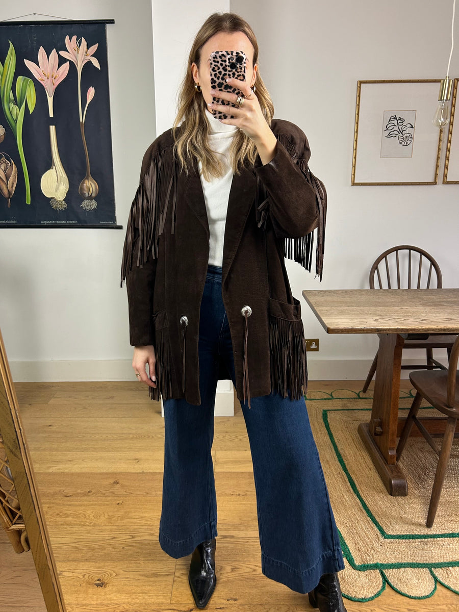 Suede Tassel Jacket - M