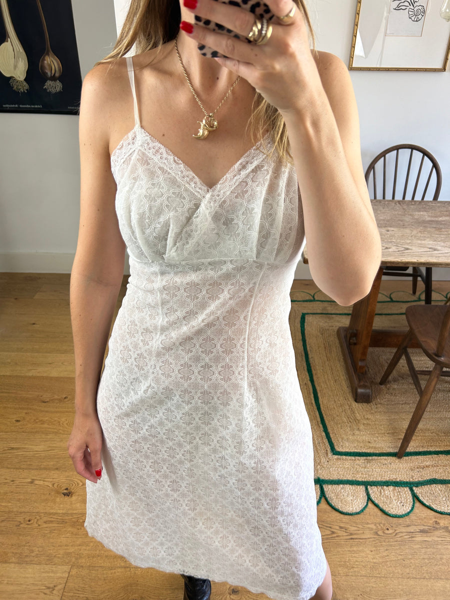 White Lace Dress - UK 12