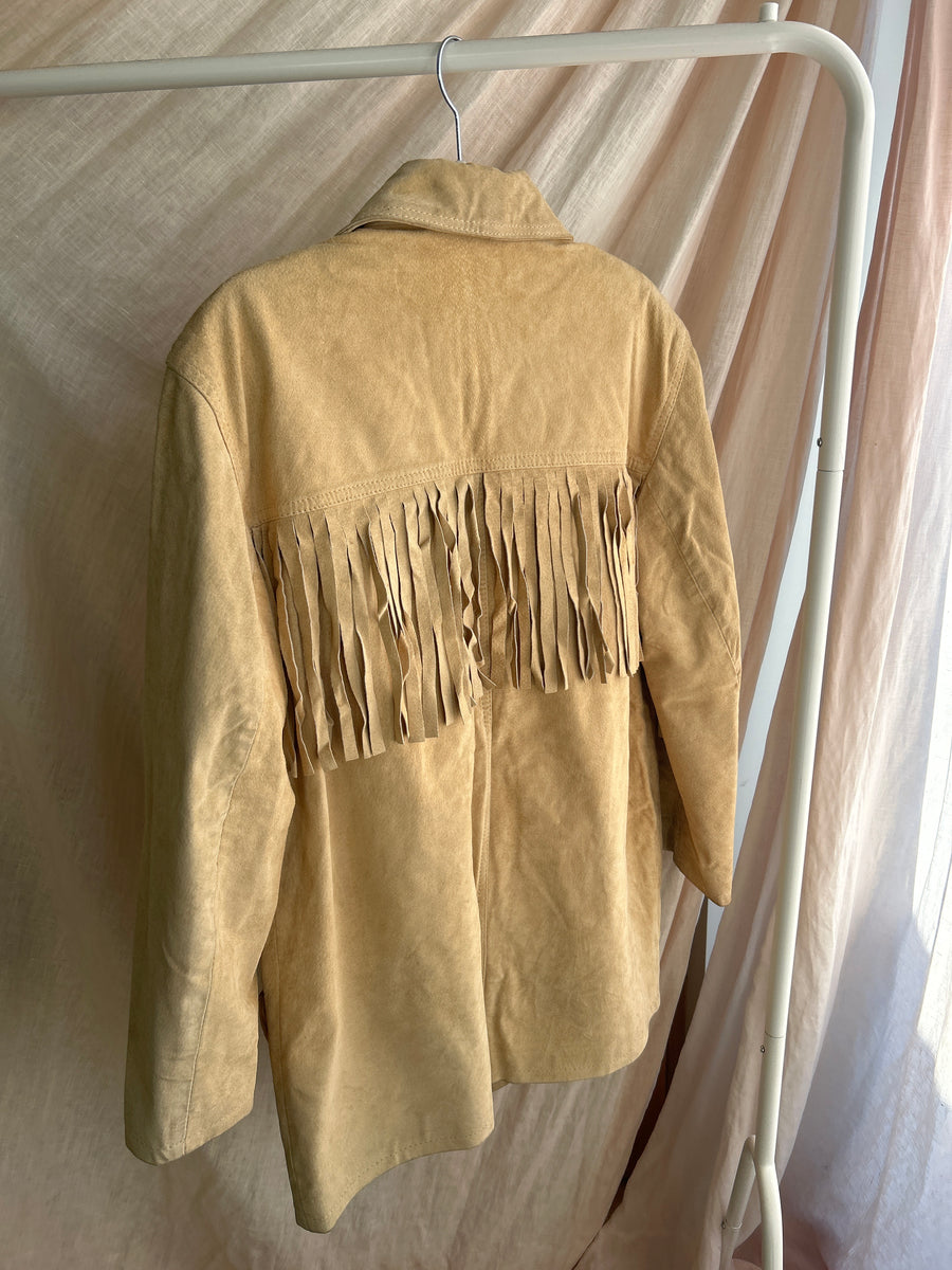 Suede Fringed Jacket - M