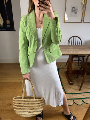 Green Suede Blazer - S