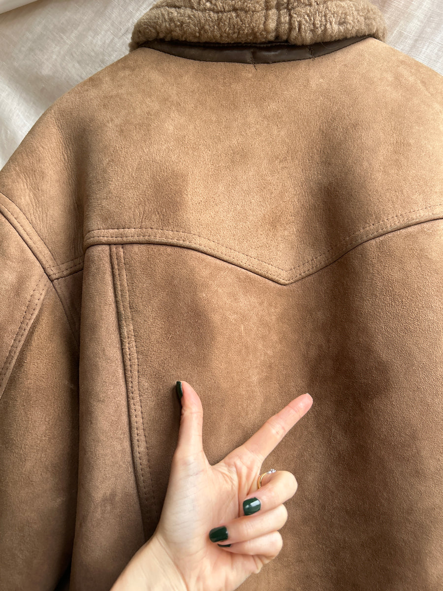 Shearling Aviator Jacket - M