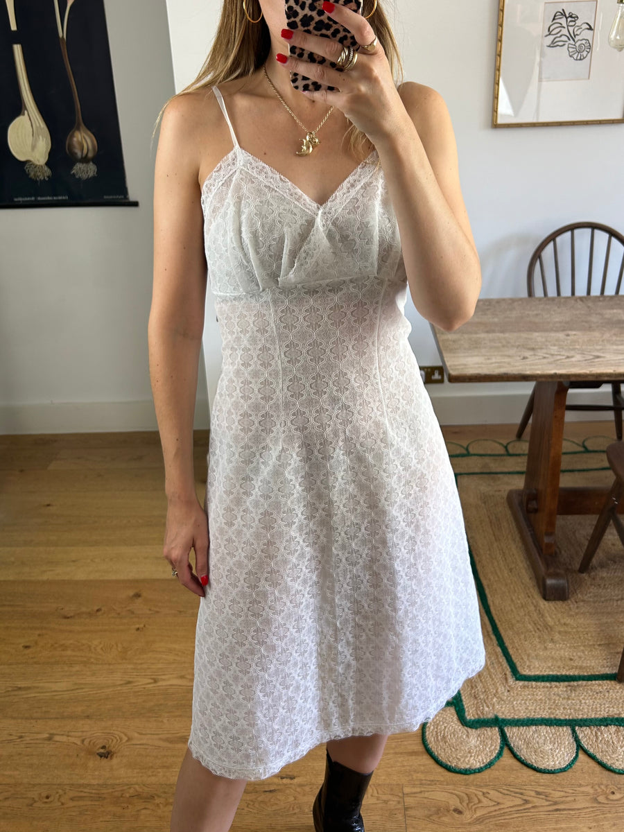 White Lace Dress - UK 12