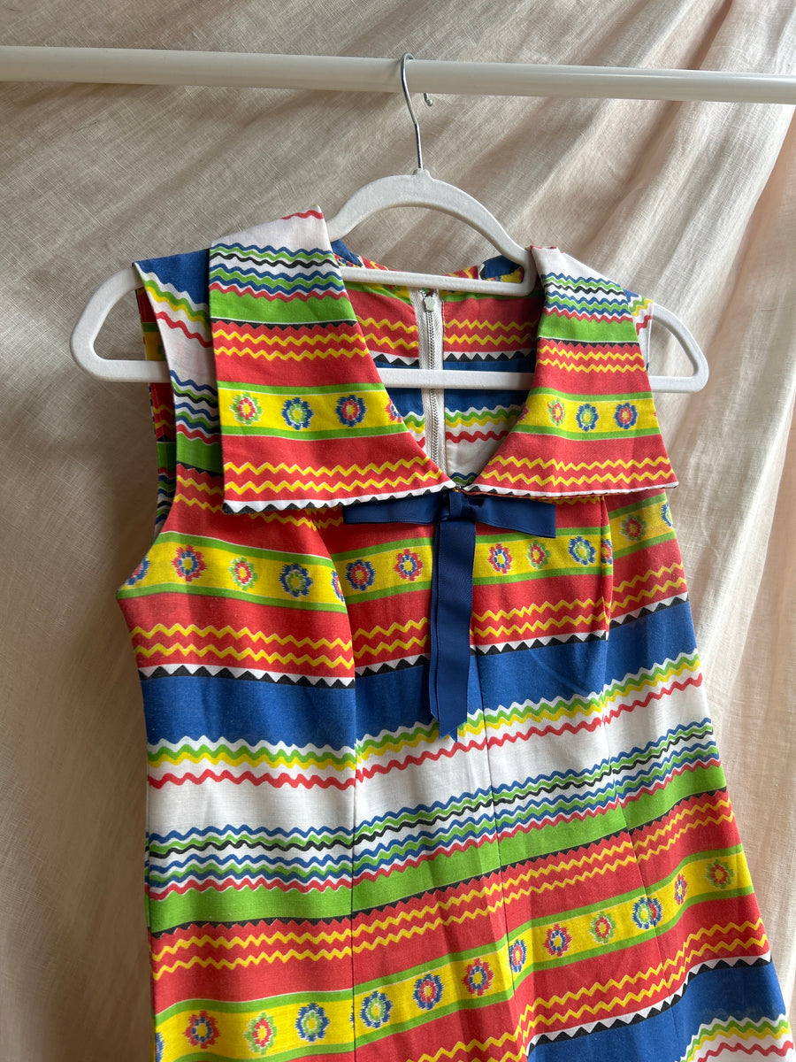 Striped Collared Dress - UK 8