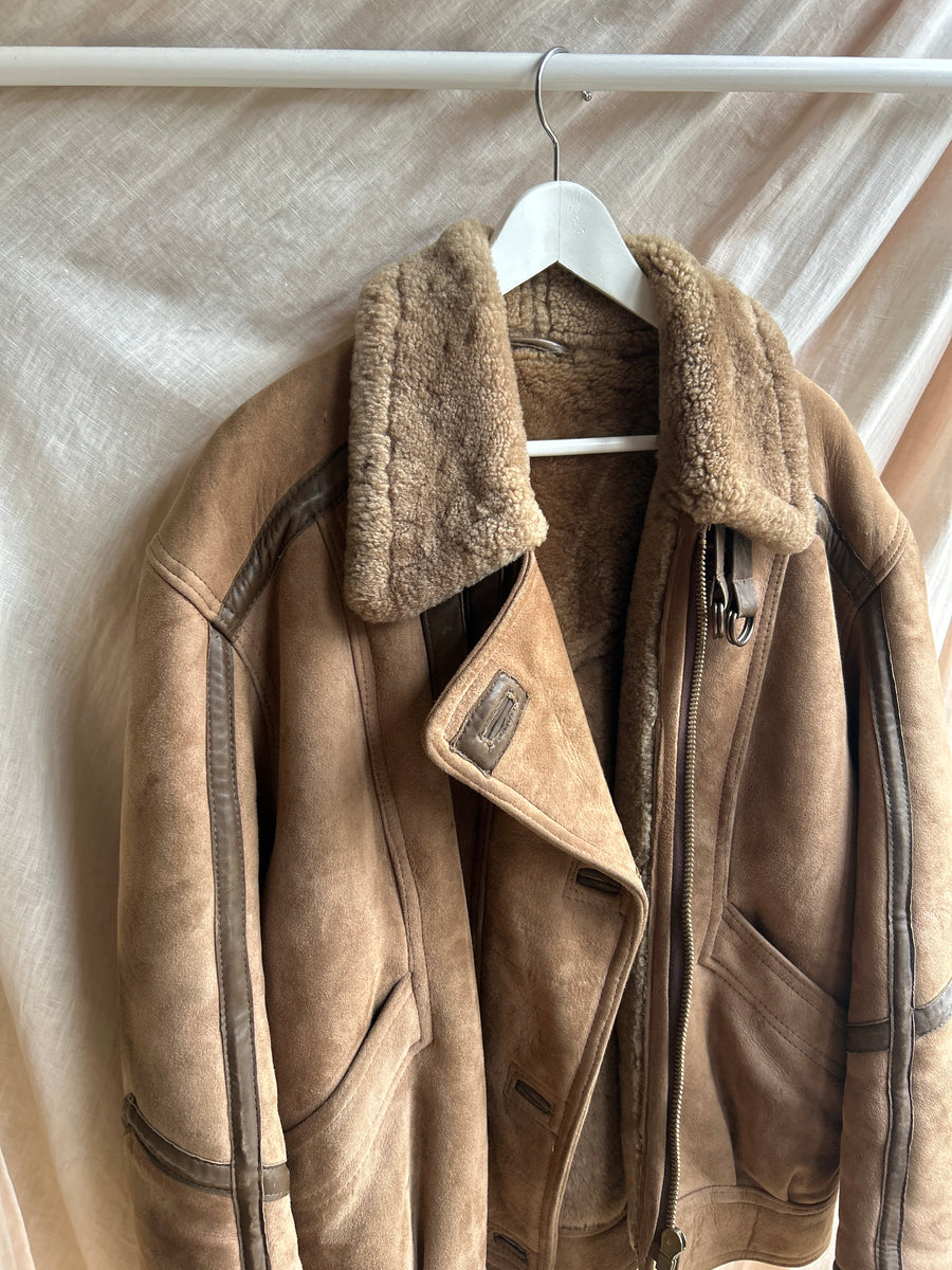 Shearling Aviator Jacket - M