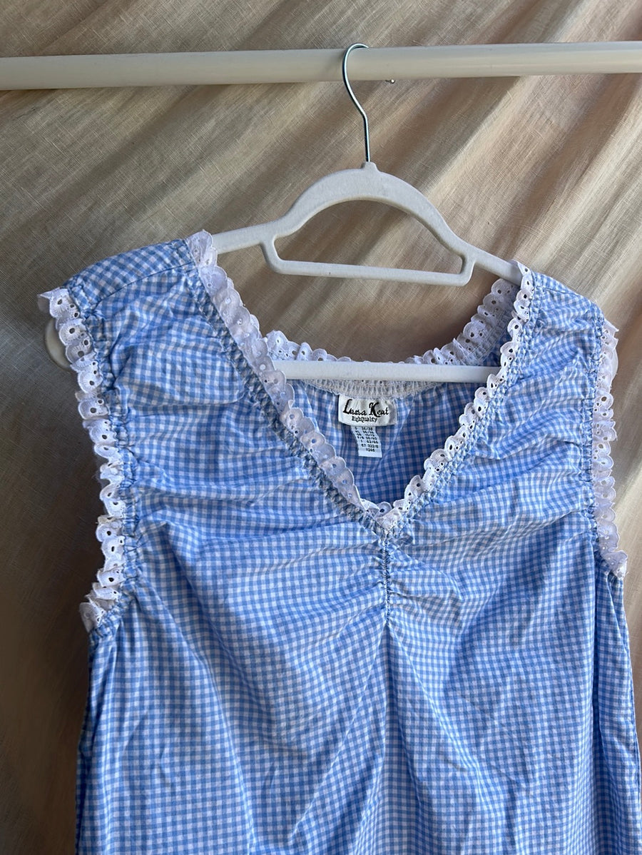 Blue Gingham Top - S/M