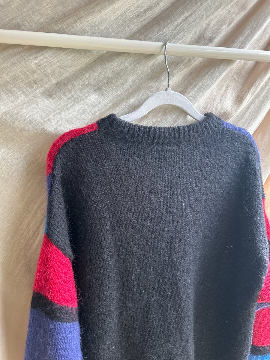 Mohair Graphic Jumper - M