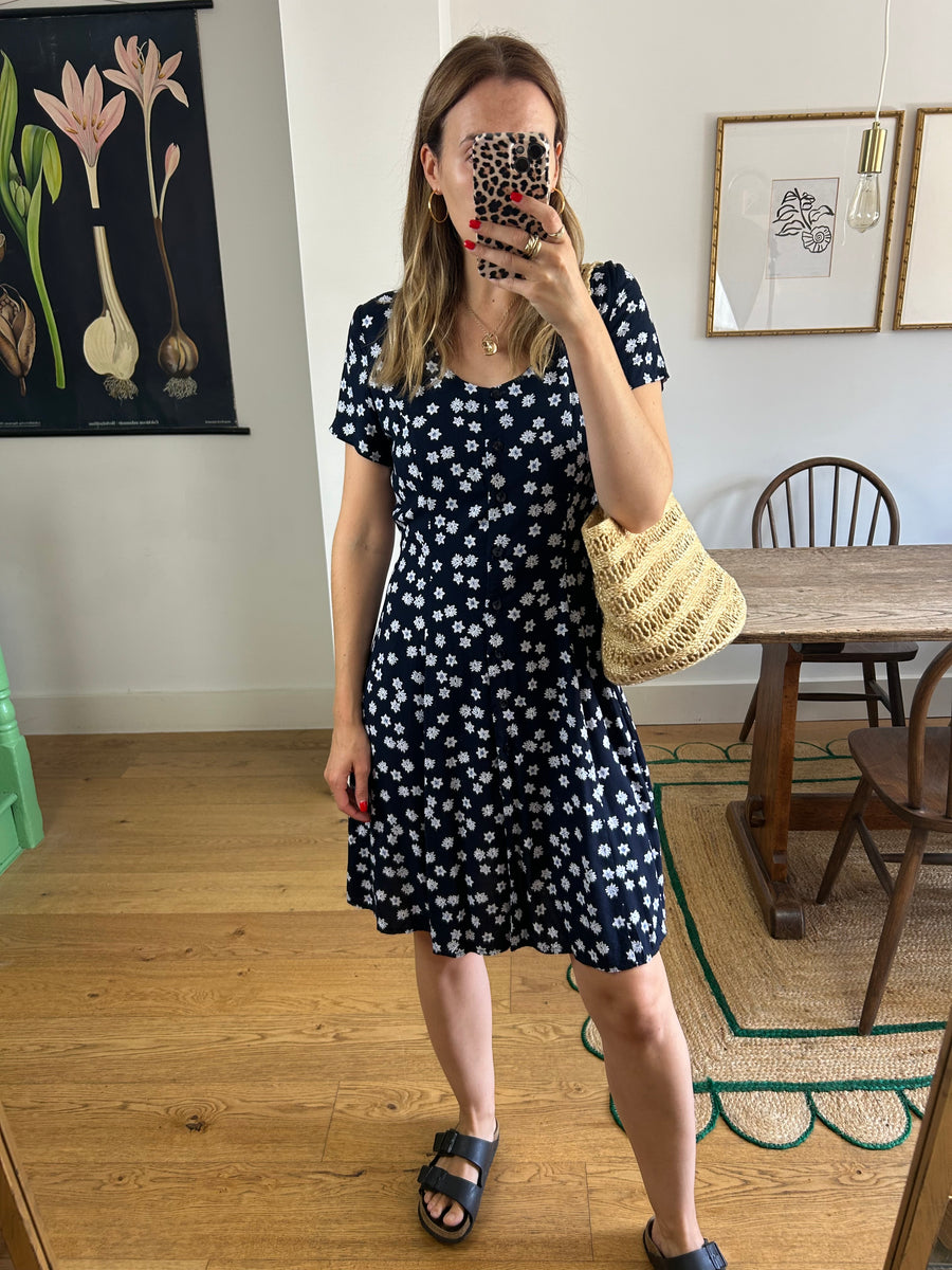 Floral Button-Down Dress - UK 10