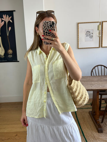Yellow Linen Shirt - XL