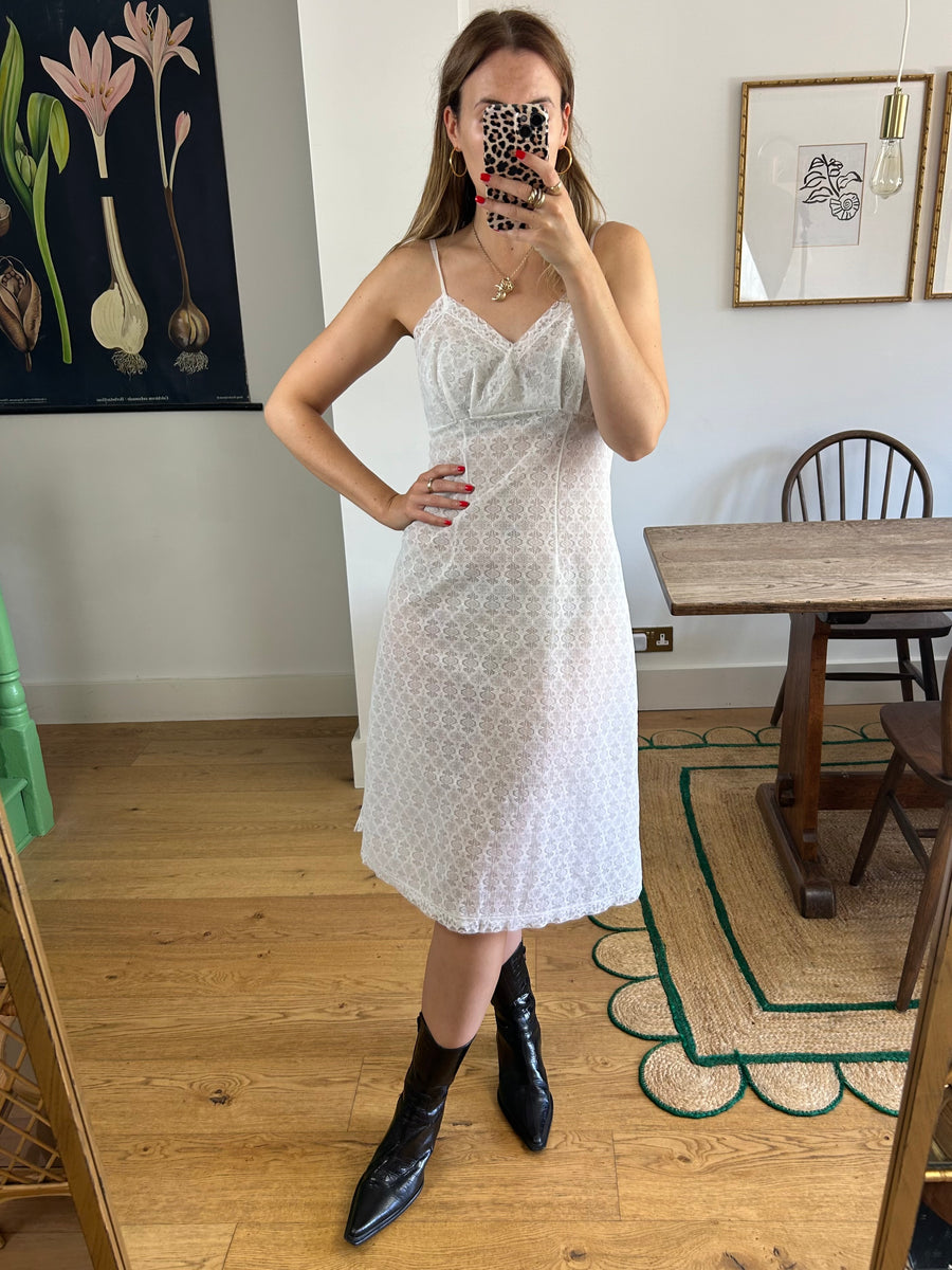 White Lace Dress - UK 12