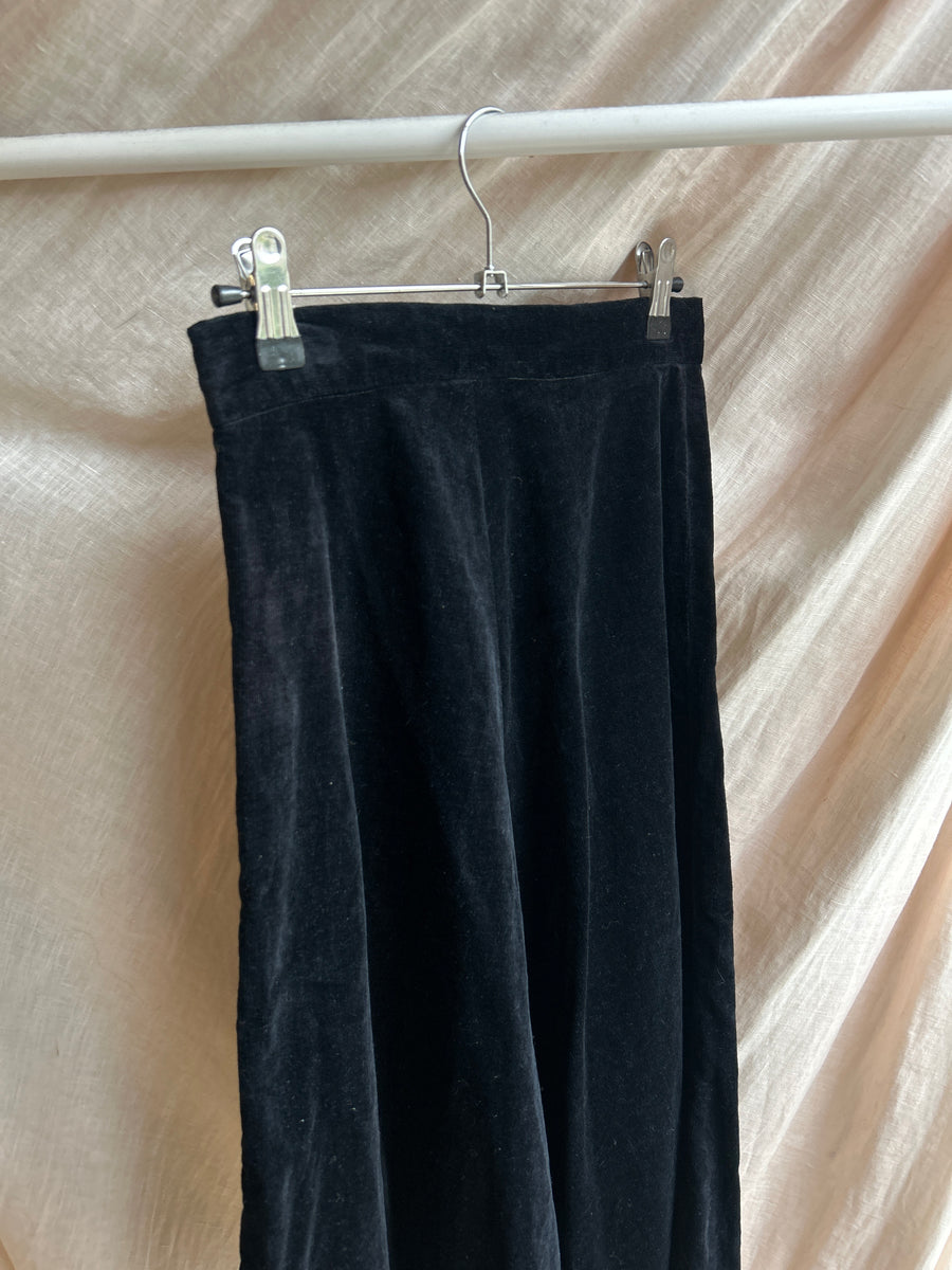 Black Velvet Skirt - UK 6/8