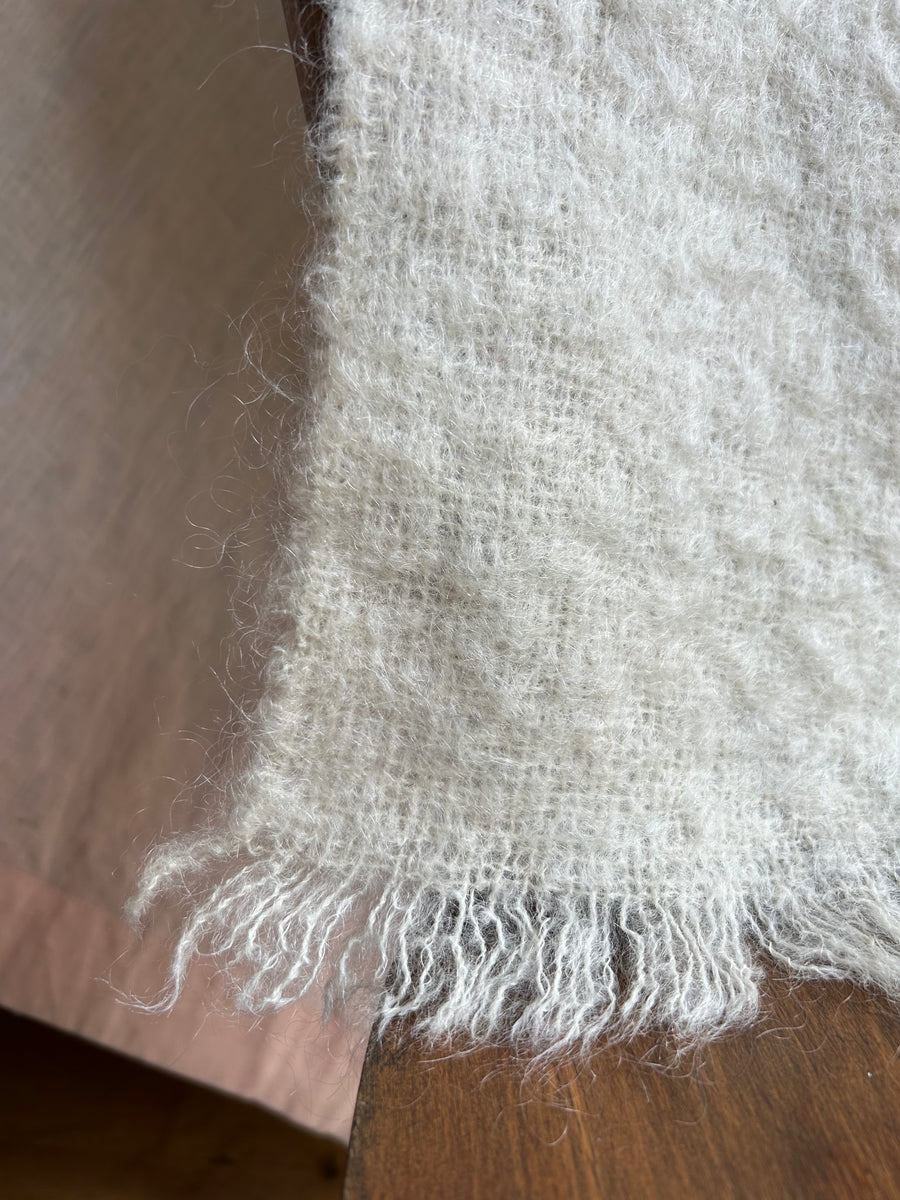 Cream Mohair Scarf