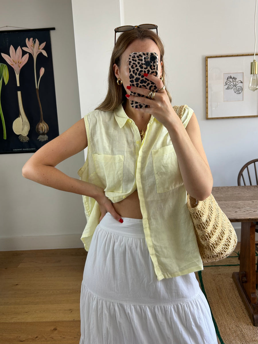 Yellow Linen Shirt - XL