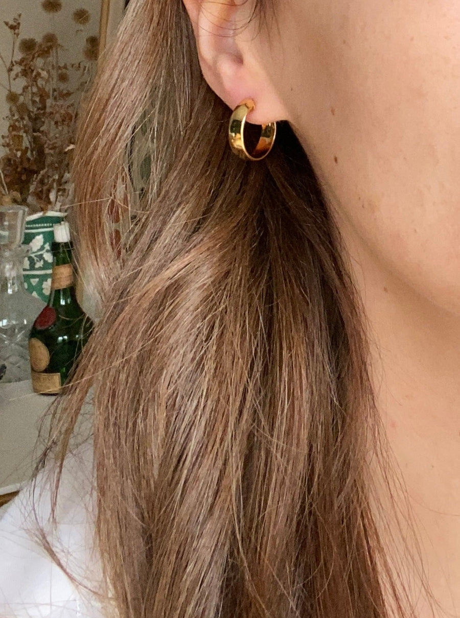 Vintage Gold Plated Small Hoops