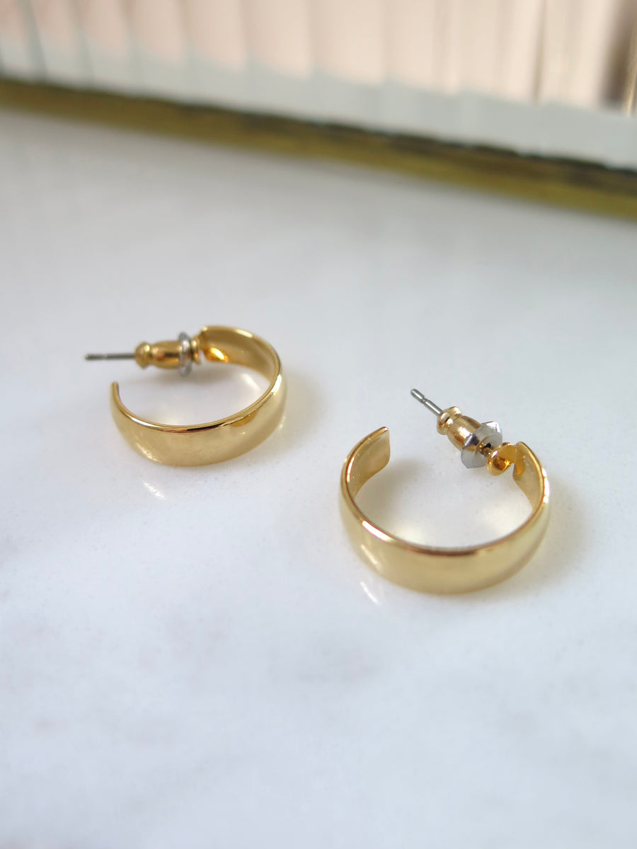 Vintage Gold Plated Small Hoops